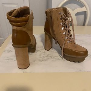 Jessica Simpson lace up side zip bootie new never worn